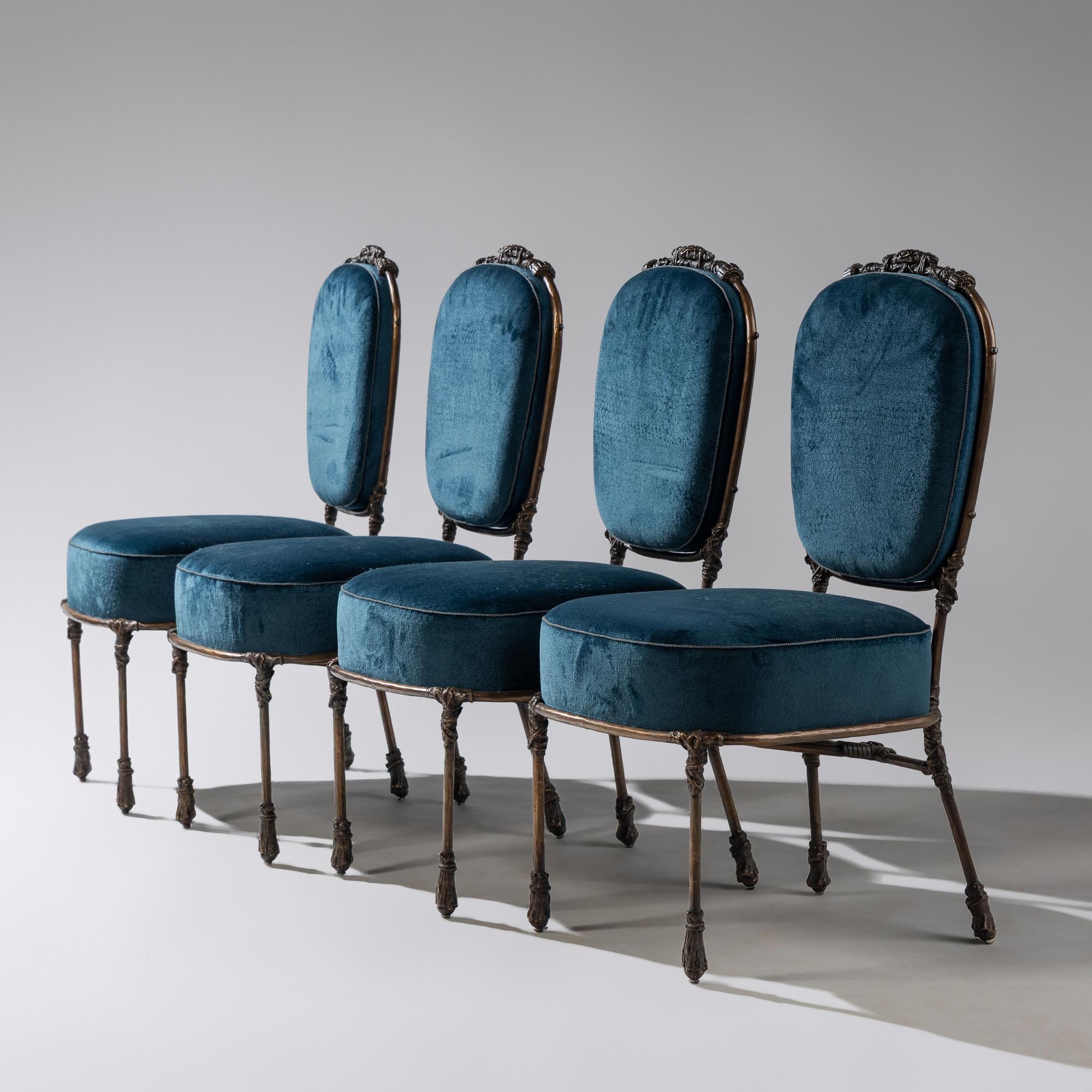 Set of four 'Congo' dining chairs, 2017 Editioned by David Gill, London