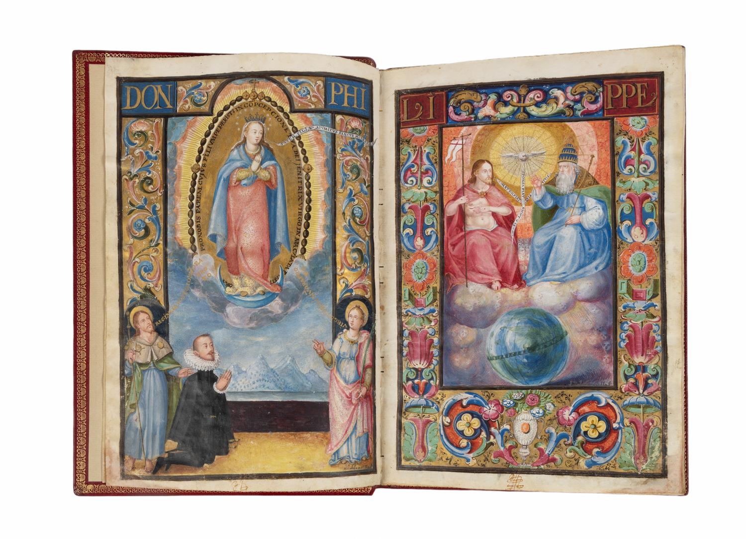 JUAN DEL CASTILLO (likely) (Seville, c. 1584-1640) Carta Ejecutoria de hidalguía (for Diego Maldonado), Illuminated manuscript on parchment [Spain, Granada and Seville, c. 1604–1605]