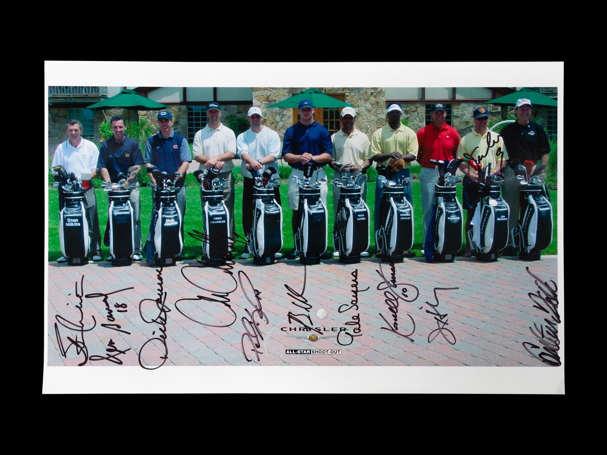 A 2003 Chrysler All-Star Golf Shootout Signed Photograph Including Multiple Chicago Sports Legends (Beckett Authentication Services BAS Certified),