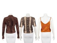 Five John Galliano Knit Pieces: Two Twin Sets and One Top, 2000s
