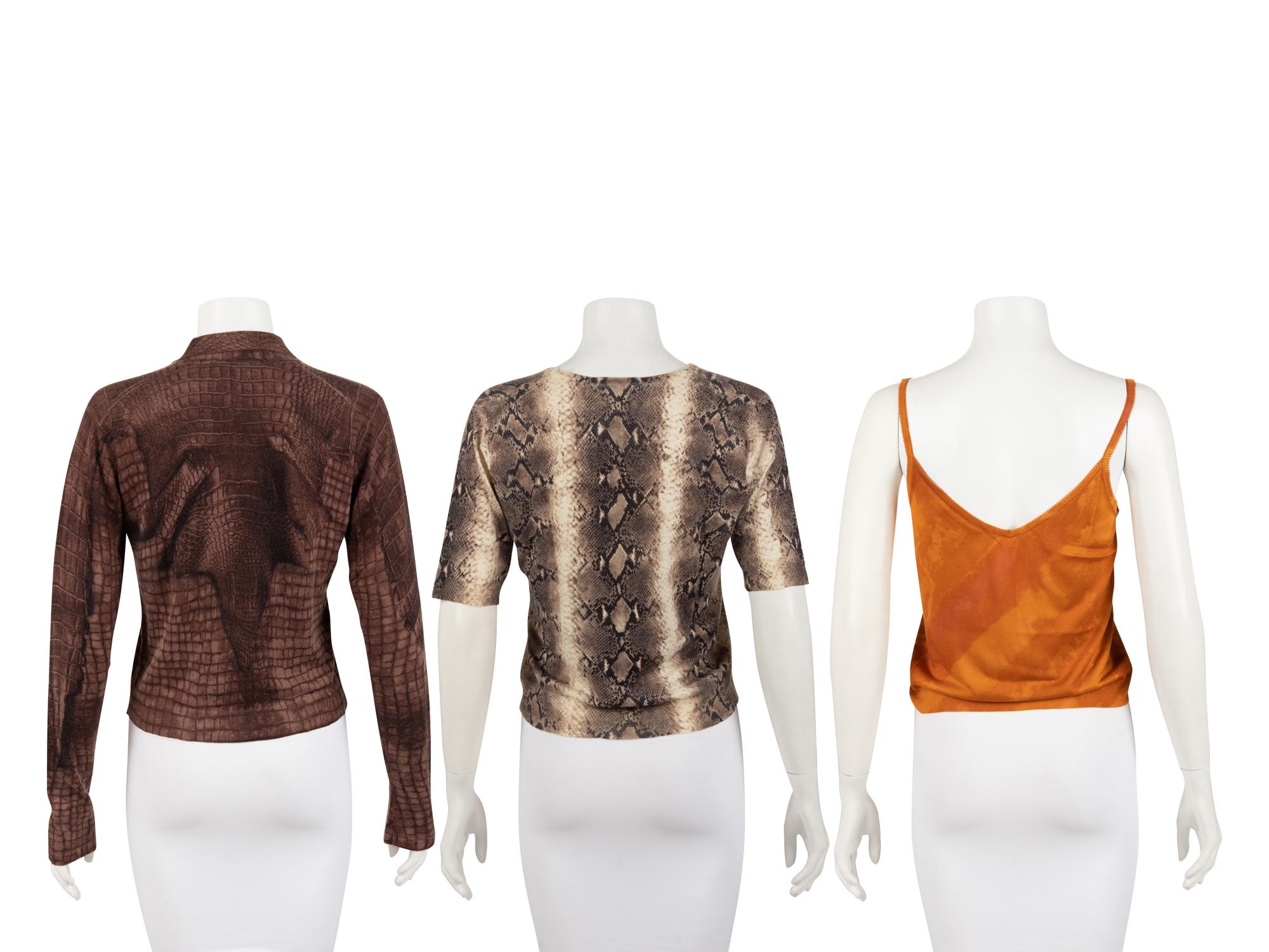 Five John Galliano Knit Pieces: Two Twin Sets and One Top, 2000s
