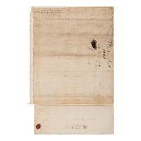 [Plymouth Colony]. Alden, John (ca 1598-1687). Autograph endorsement signed, n.p. [Duxbury, MA?], 5 March 1668-1669.