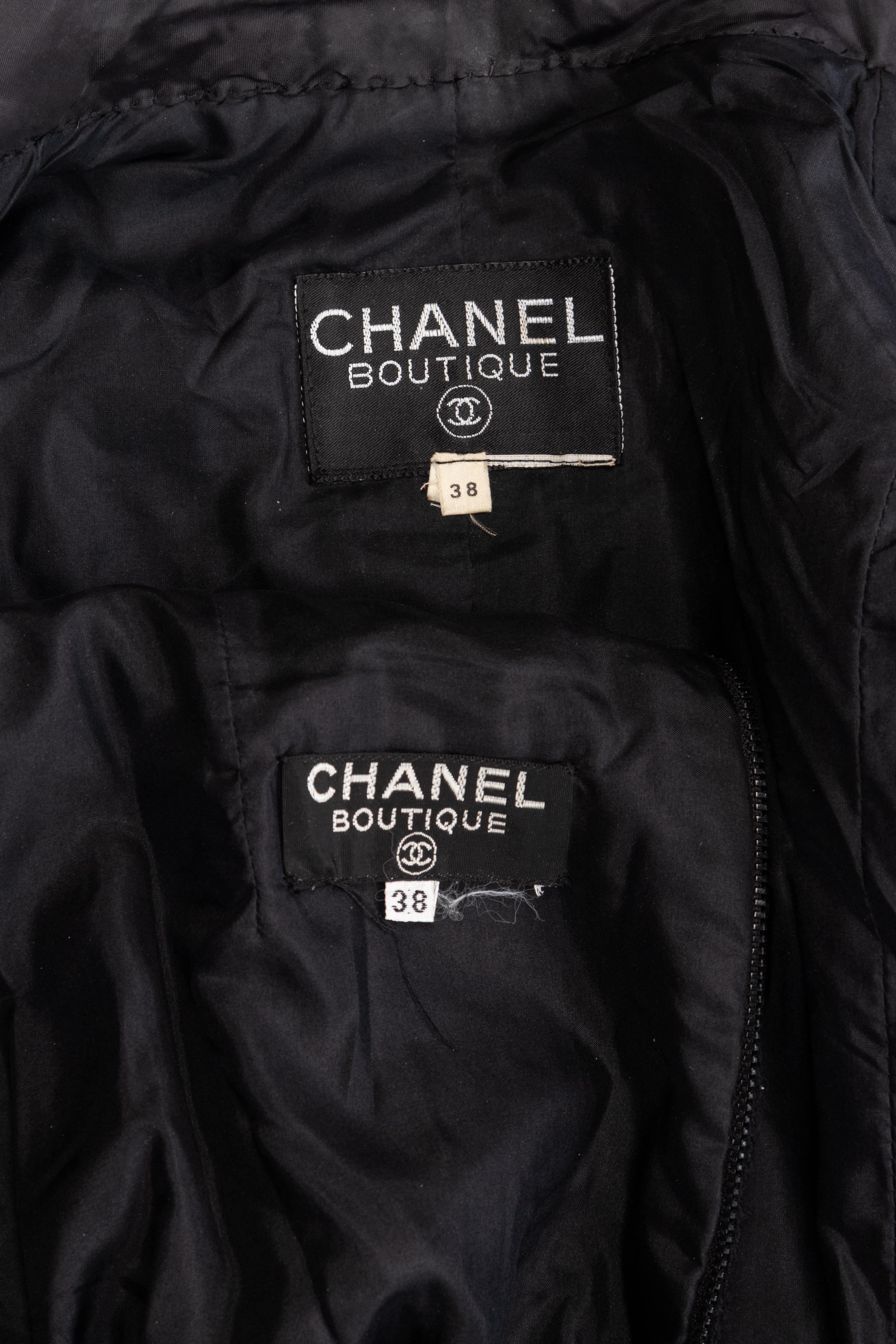 Chanel Black and White Skirt Suit, 1990-2000s