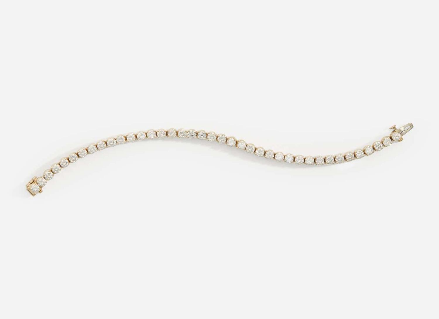 A 14K Yellow Gold Tennis Bracelet