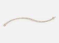 A 14K Yellow Gold Tennis Bracelet