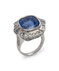 Ceylon Sapphire and Diamond Ring