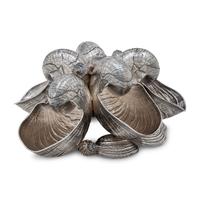 A Buccellati Silver Nautilus Shell Centerpiece