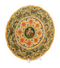 A Russian Yusupov Factory Faience Plate