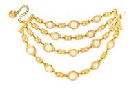 A Gianni Versace Four Strand Greco Link Choker, Length: 12.75"- 16"; Drop: 2.5"- 6.5".