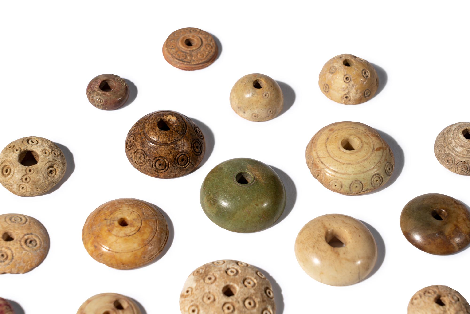 Twenty Seven Coptic Spindle Whorls