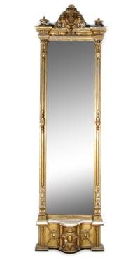 A Victorian Giltwood Pier Mirror Height 144 inches. — LATE 19TH CENTURY