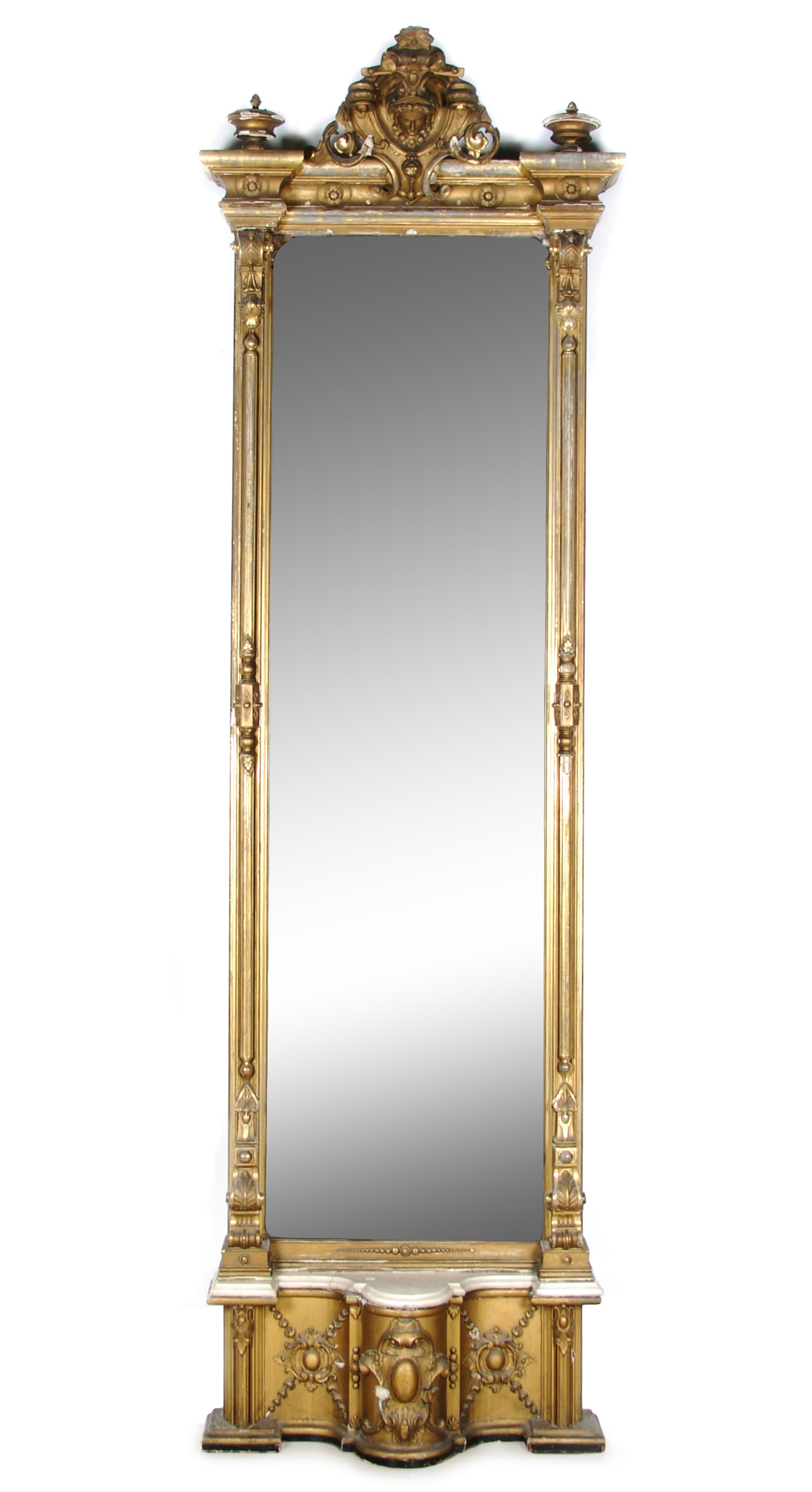 A Victorian Giltwood Pier Mirror Height 144 inches. — LATE 19TH CENTURY