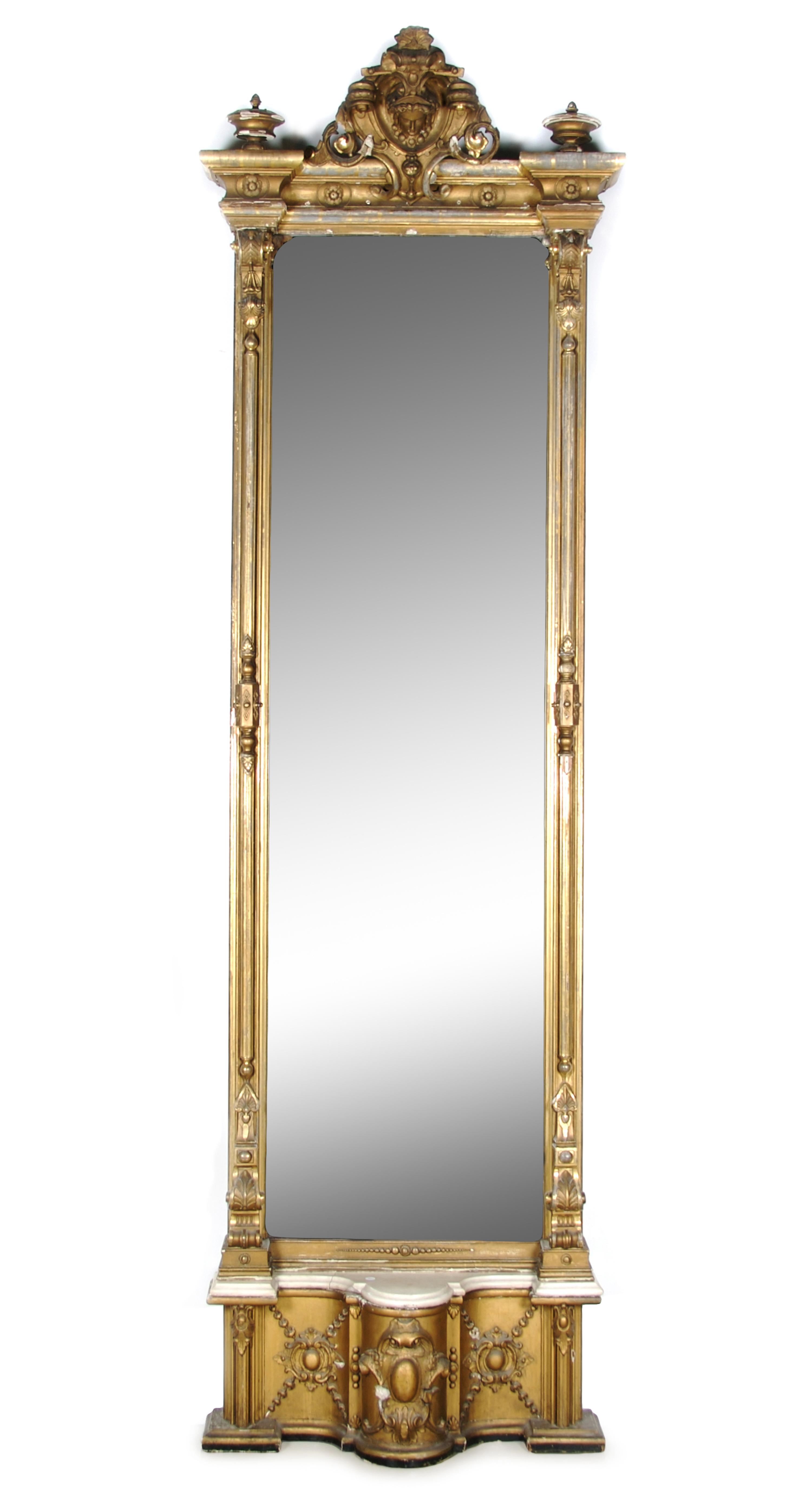 A Victorian Giltwood Pier Mirror Height 144 inches. — LATE 19TH CENTURY