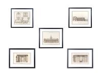 Five French Architectural Engravings