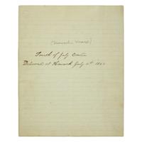 [American Revolution] Fourth of July Oration Delivered at Hancock July 4th 1860