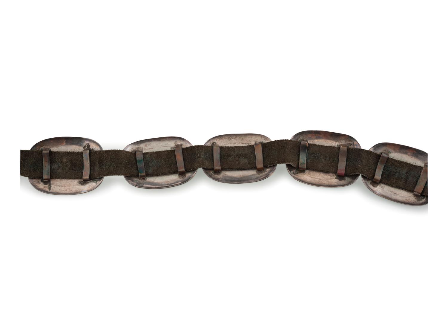 Navajo Silver and Turquoise Concha Belt