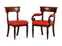 A Set of Eight George IV Mahogany Dining Chairs
