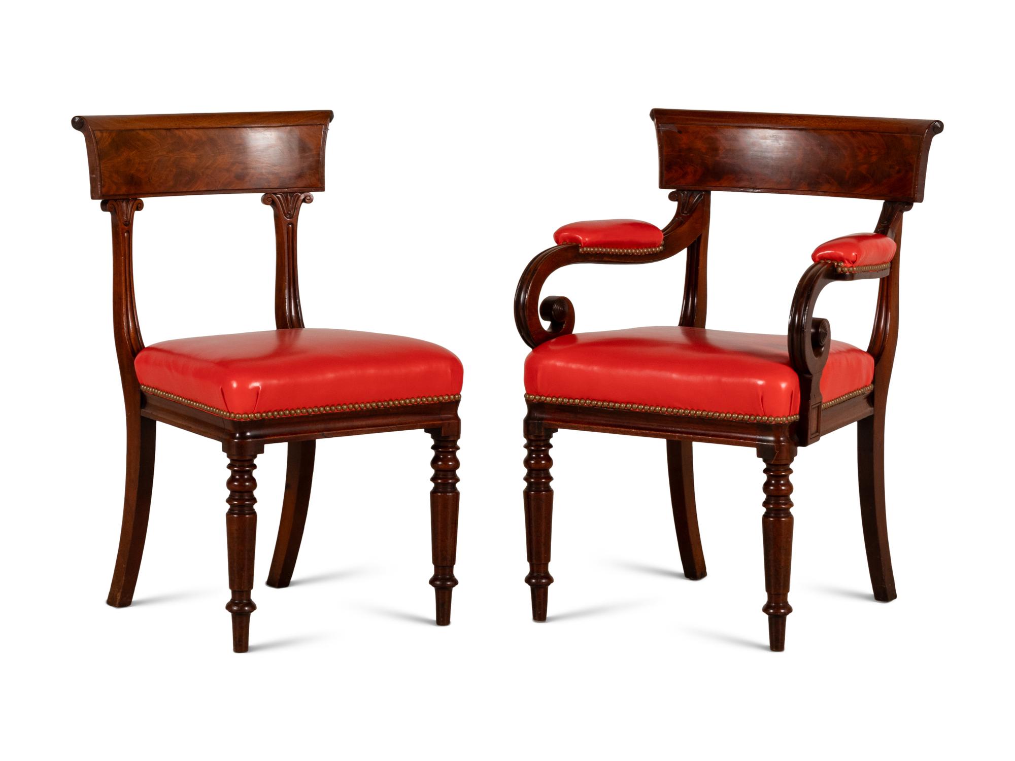 A Set of Eight George IV Mahogany Dining Chairs