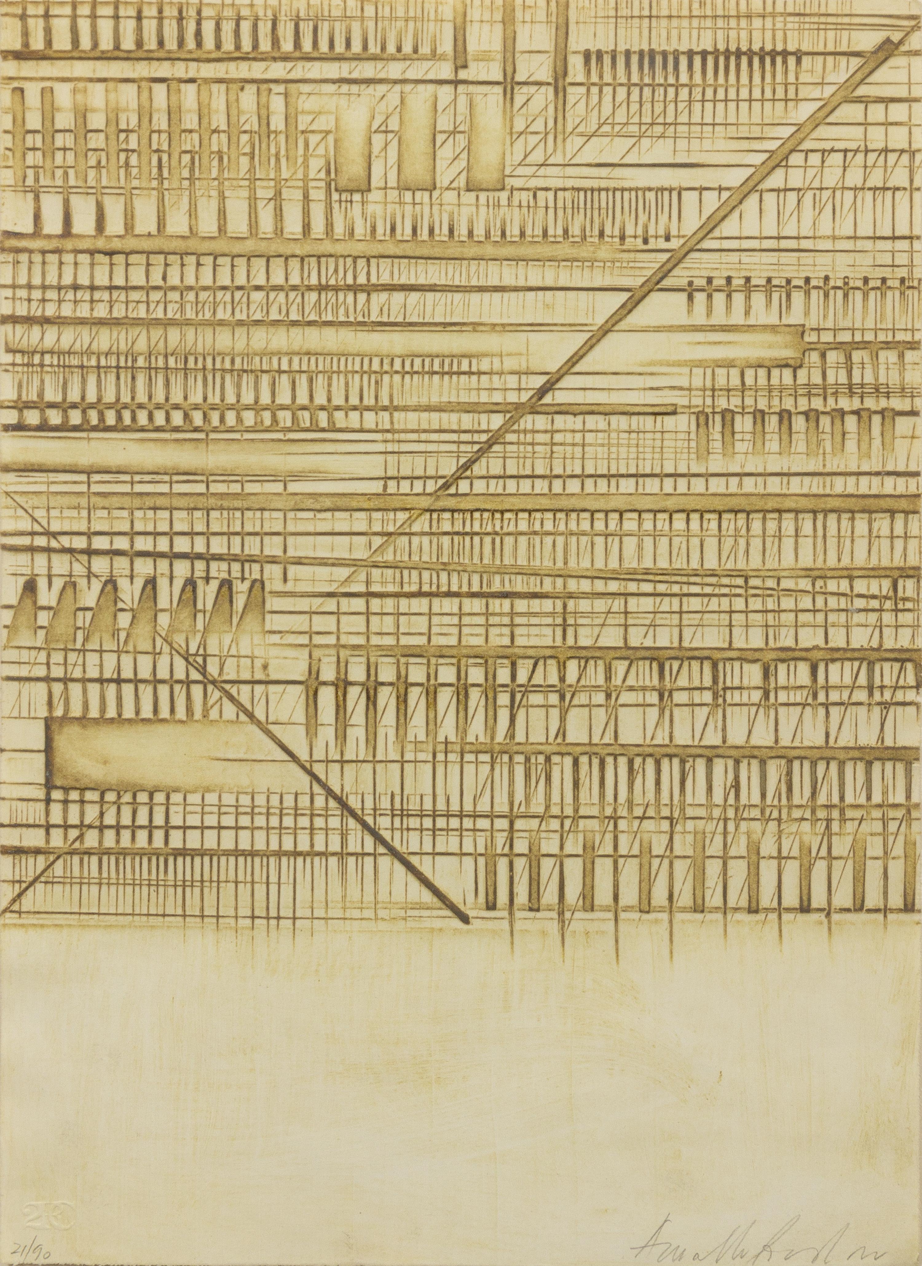 Arnoldo Pomodoro, (Italian, b. 1926), Sette lettere, 1977 (group of 7)