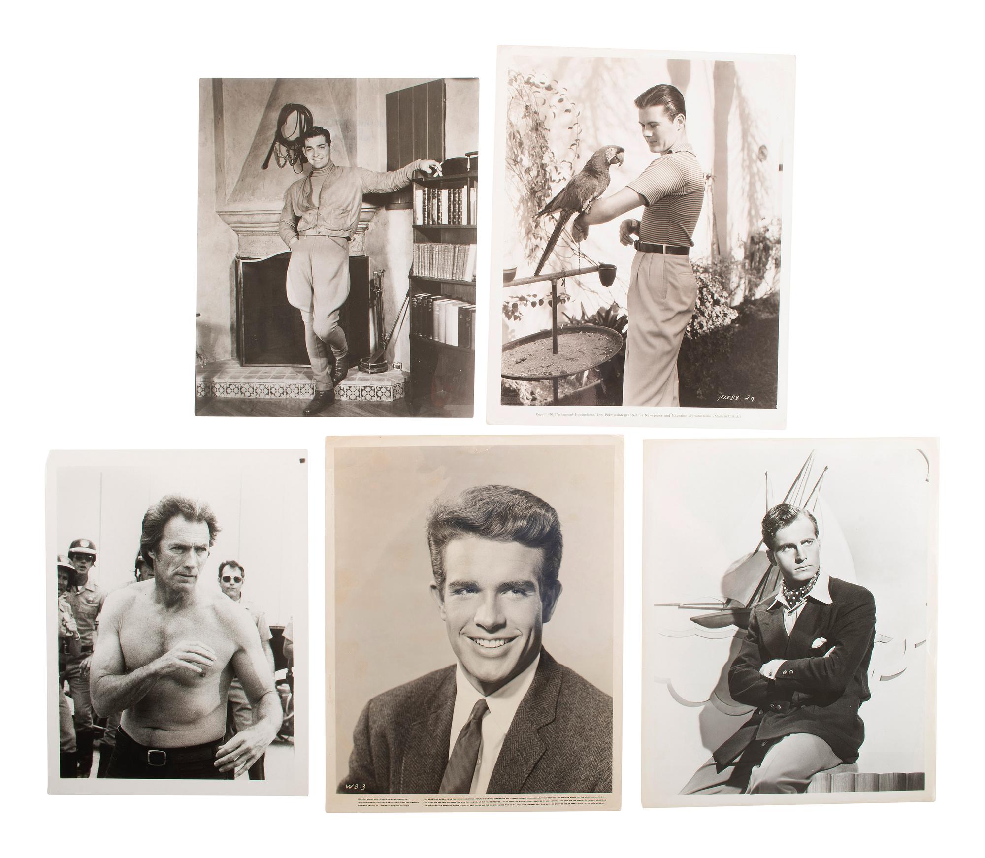 [HOLLYWOOD]. A collection of 110 publicity photographs of leading actors and actresses dating from the 1920s-1970s, including: