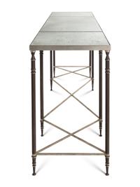 An Ebanista Yves Mirrored Iron Console Table