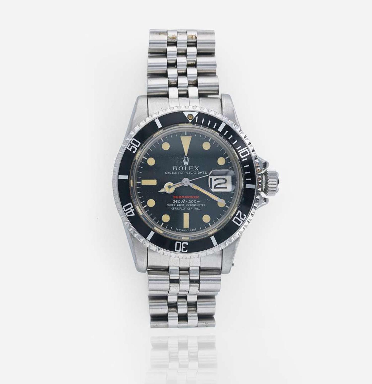 A Red Rolex Submariner Men's Watch Ref. 1680