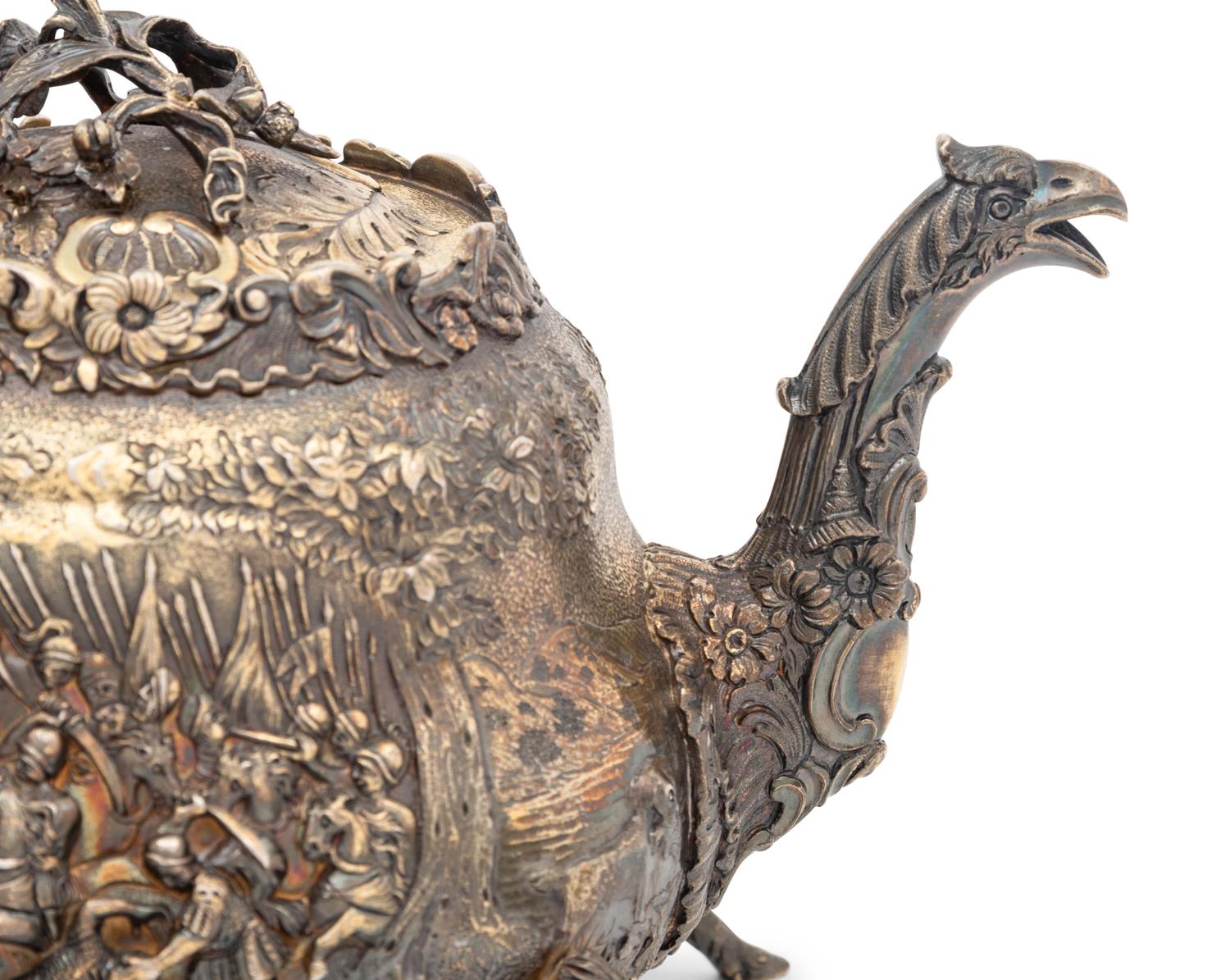 A George IV Six-Piece Britannia Silver-Gilt Tea and Coffee Service