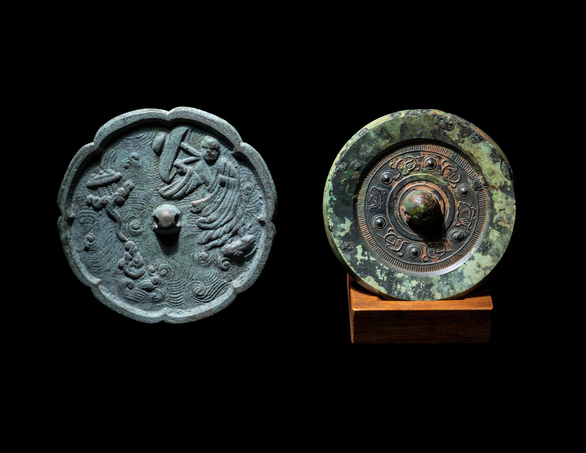 Two Chinese Bronze Mirrors