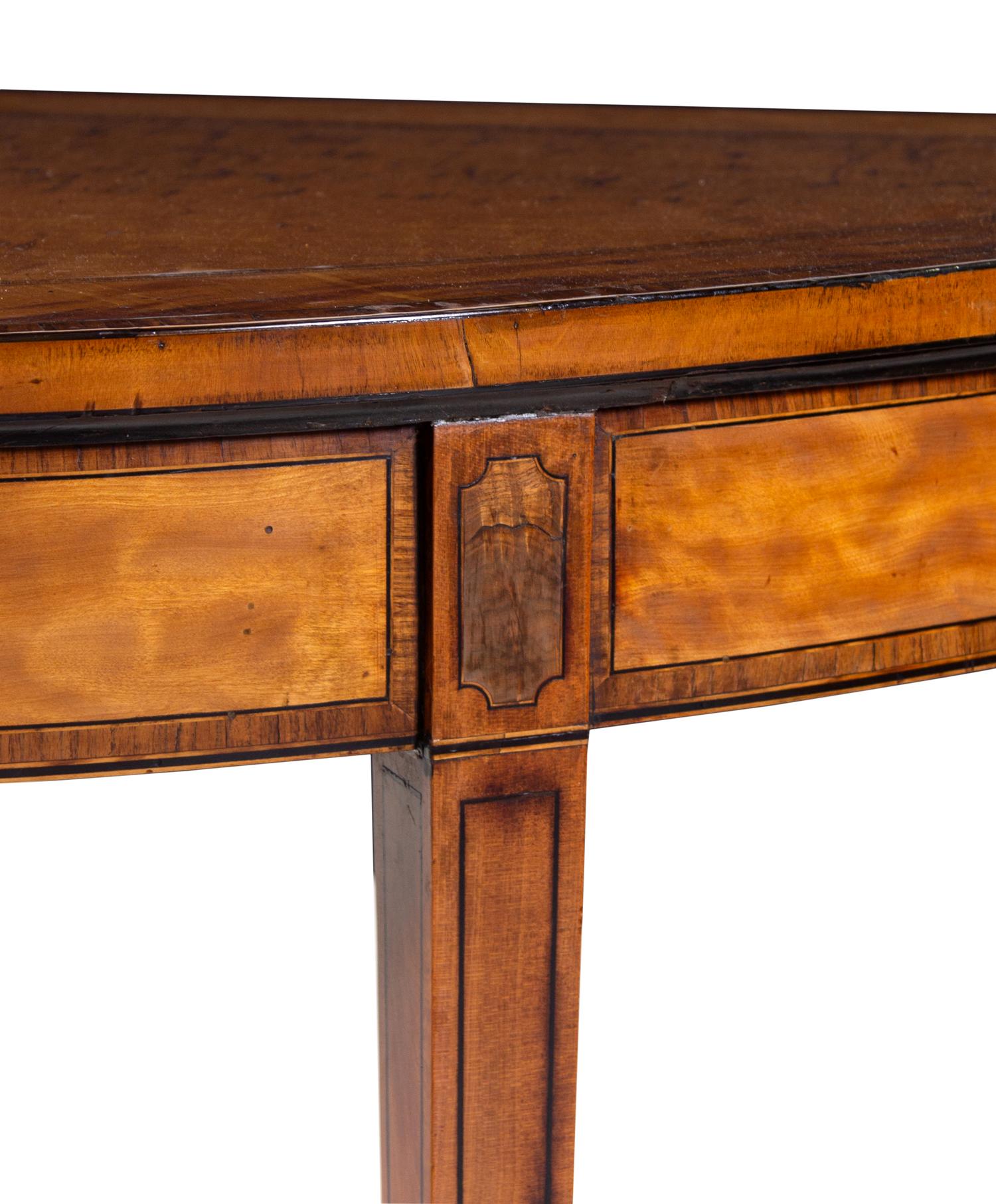 A George III Satinwood Console Table