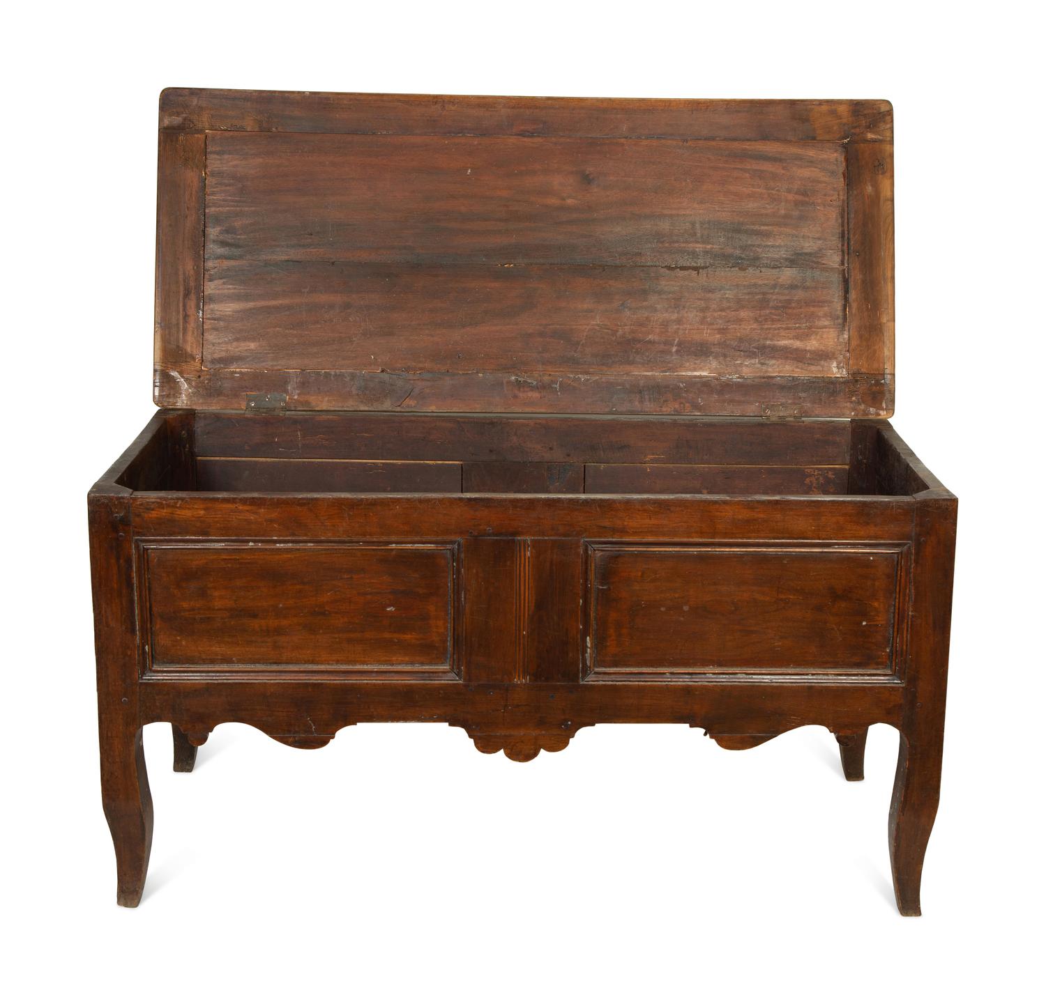 A Louis XV Style Walnut Coffer
