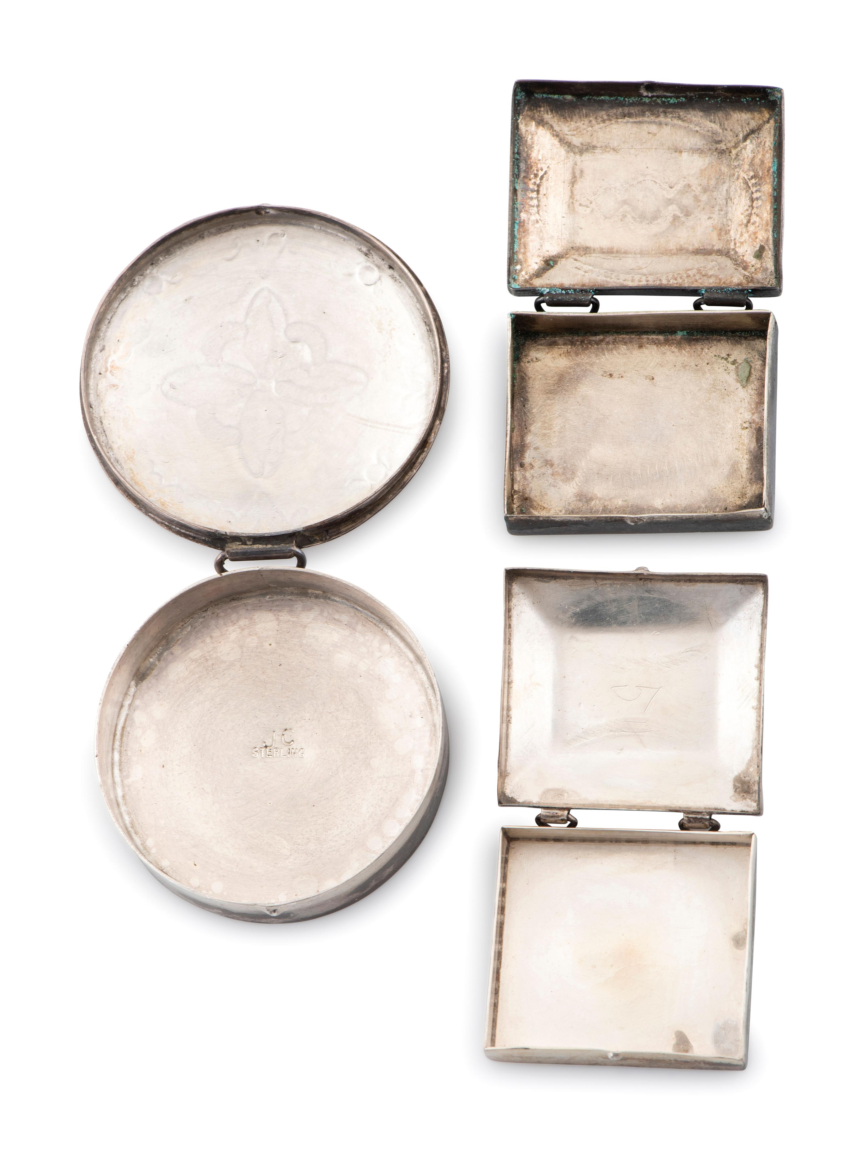 Navajo Silver Pill Boxes