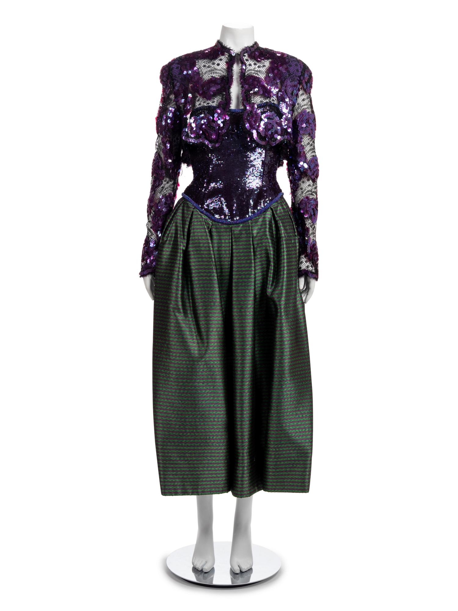 Geoffrey Beene Sequined Dress with Bolero, Fall 1986