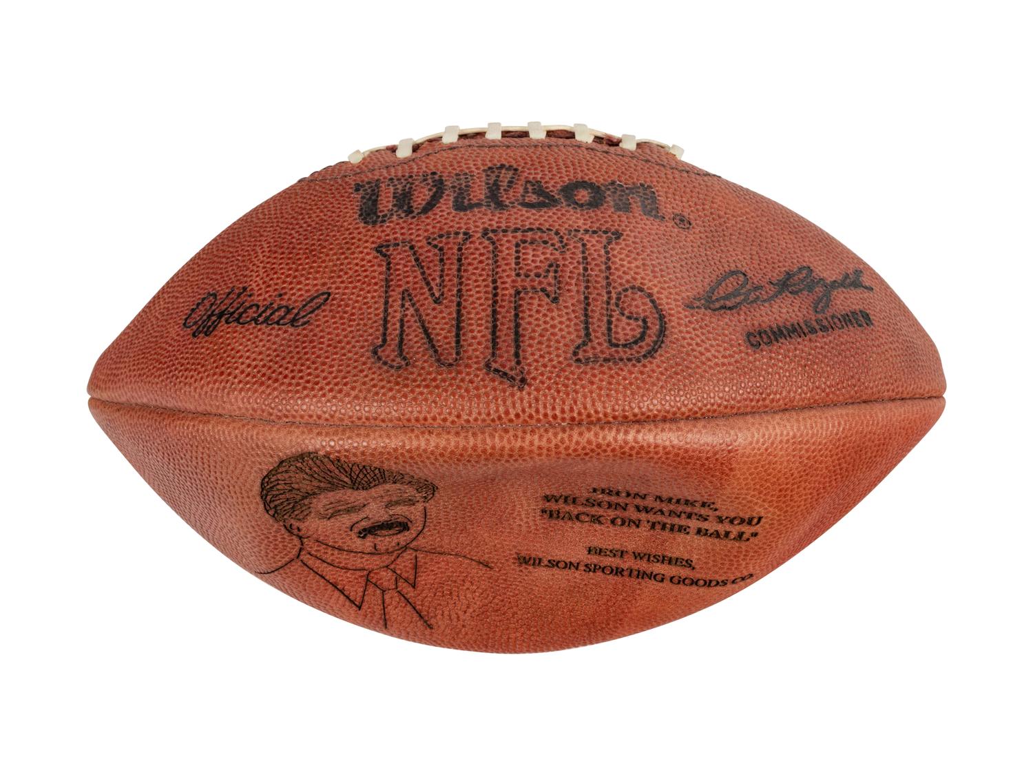 A Wilson Official NFL Football Gifted to Mike Ditka by Wilson Sporting Goods Formerly Displayed at Mike Ditka's Restaurant