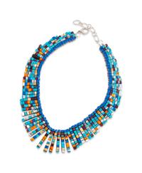 Attributed, Reversible Mosaic Inlay Multi-Stone Necklace