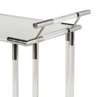 A Contemporary Acrylic and Chrome Bar Cart