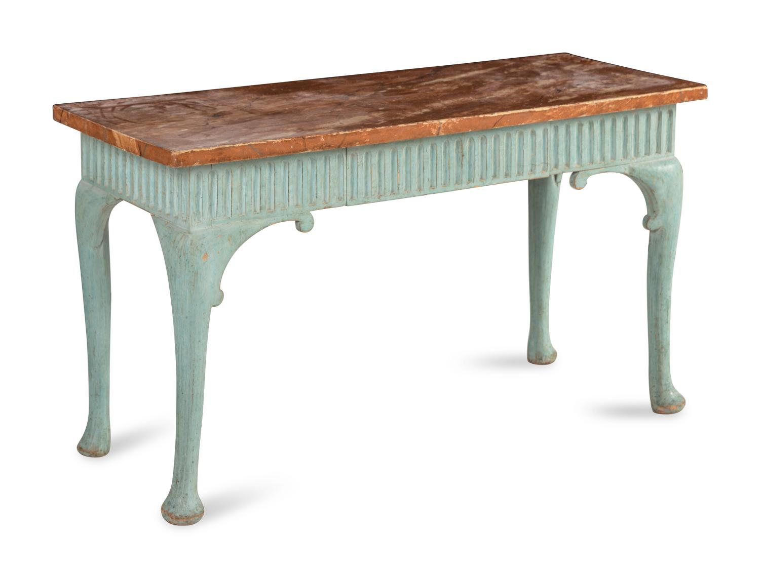 A French Provincial Painted Console Table