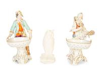 A Pair of Berlin (K.P.M.) Porcelain Figural Sweetmeat Stands