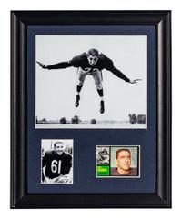 A Rare Chicago Bears Hall of Fame Bill George Signed 1962 Topps Card Display