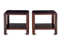 A Pair of Contemporary Walnut Side Tables