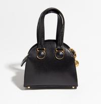 A Gianni Versace Black Leather Mini Medusa Handbag, 6.75" x 6" x 2.5"; Handle drop: 4".
