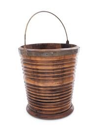 A George III Brass Banded Peat Bucket
