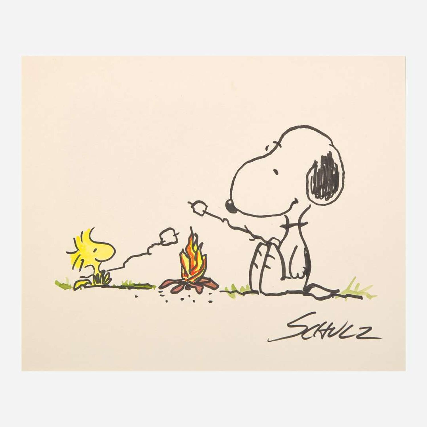 [Children's & Illustrated] Schulz, Charles M. Original Illustration, signed