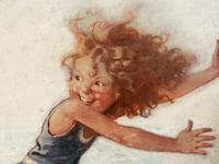 Running from Waves ( Saturday Evening Post Cover ) , 1921
