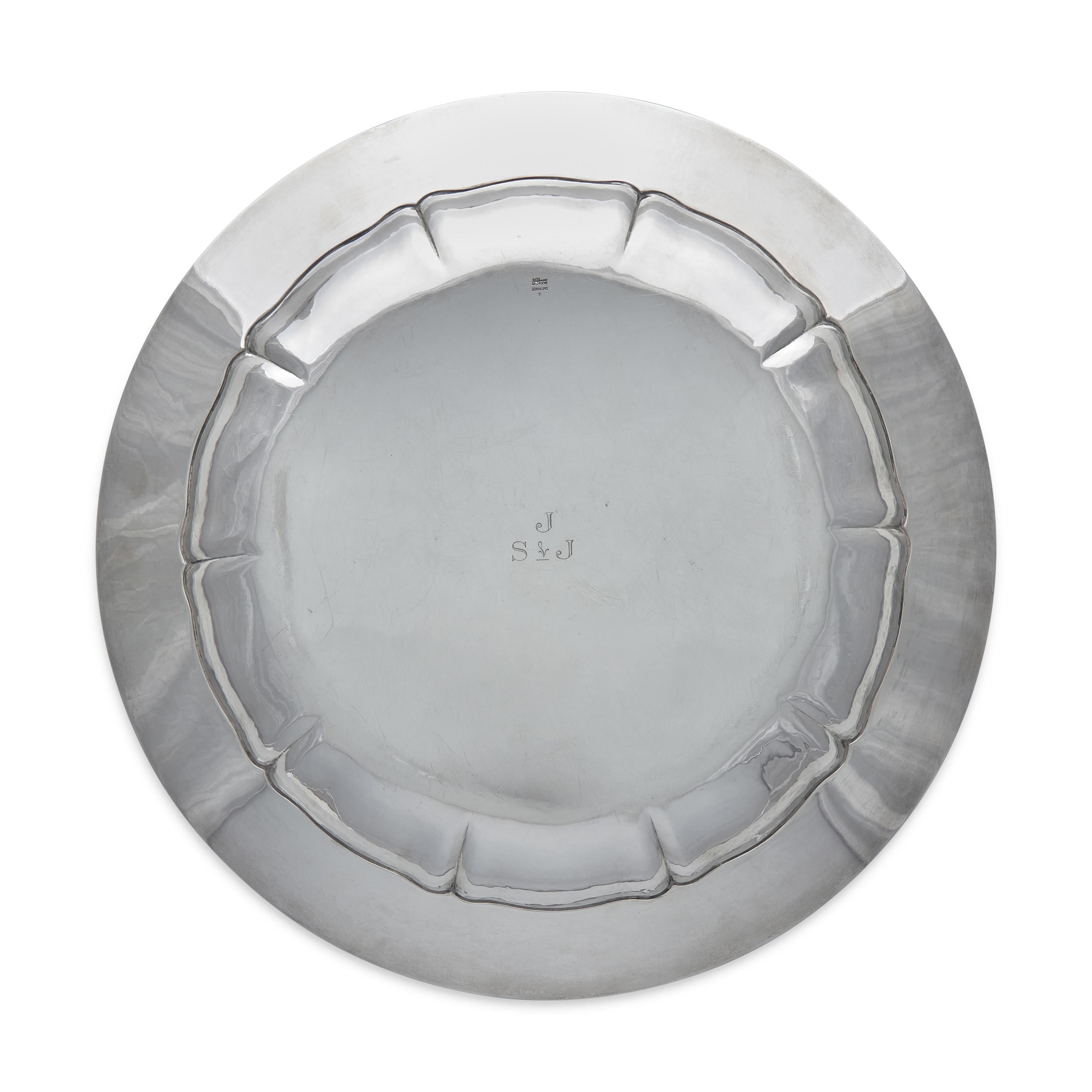 An Arts and Crafts Sterling Silver Round Tray
