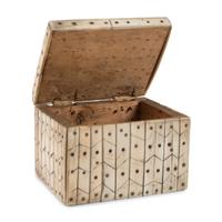 Inupiat Wood Box, with Bone Inlay