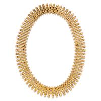 YELLOW GOLD FANCY LINK COLLAR NECKLACE