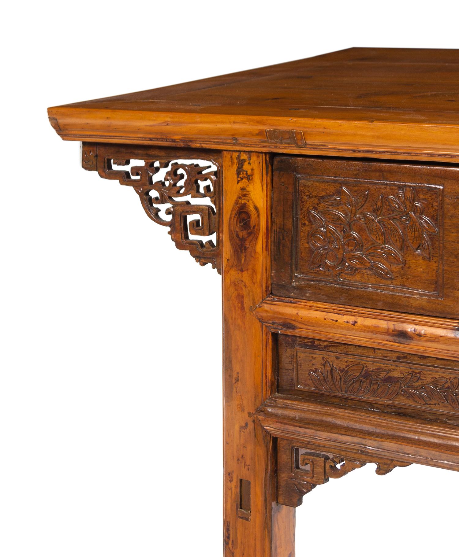 A Chinese Carved Hardwood Altar Table