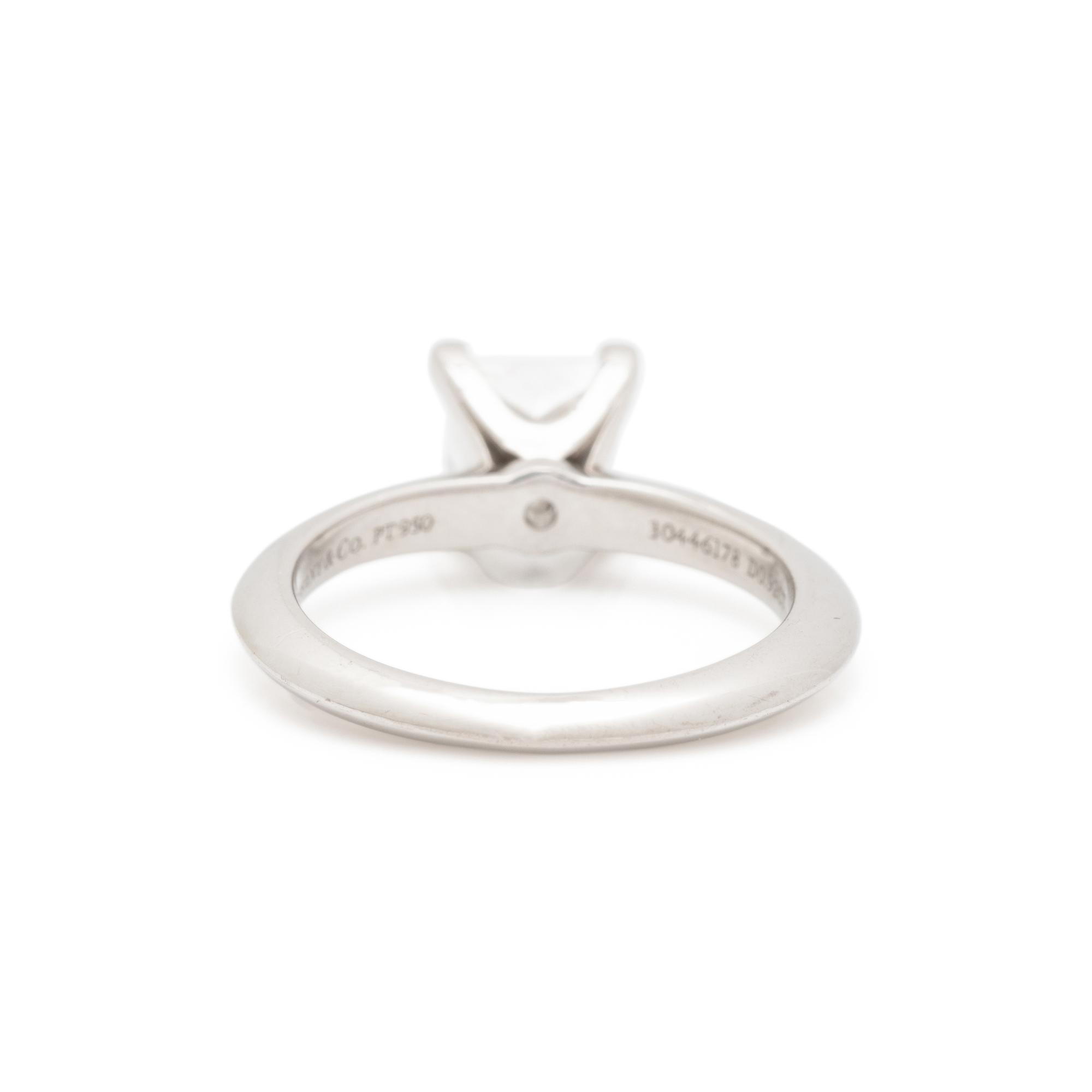 TIFFANY & CO., PLATINUM AND DIAMOND RING