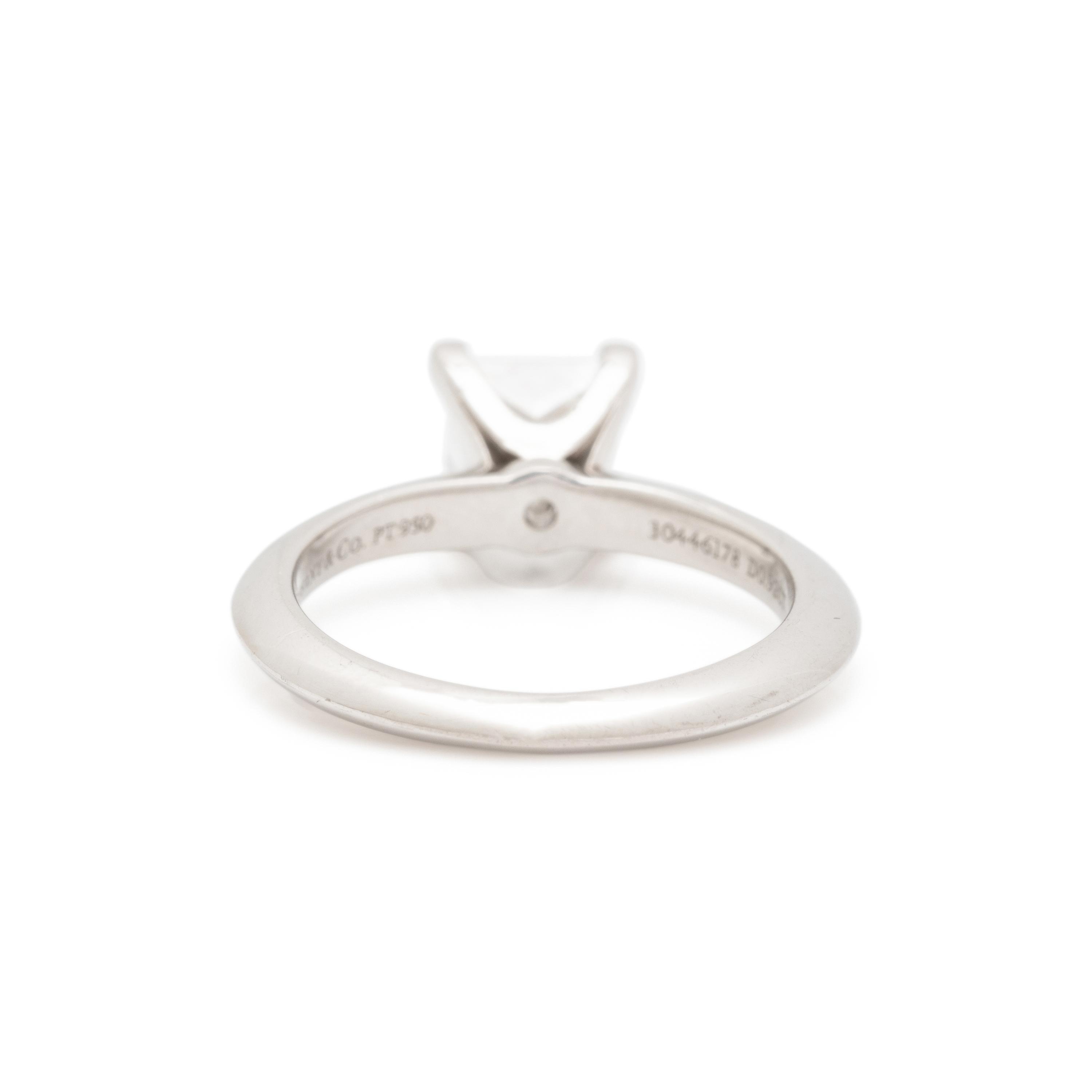 TIFFANY & CO., PLATINUM AND DIAMOND RING