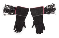 A Pair of Black Leather Gloves , Size 7.